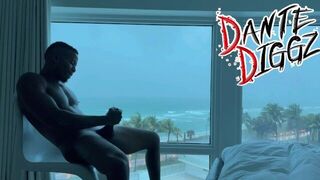 Morning BBC Alone Time During A Hurrricane On South Beach - porn video